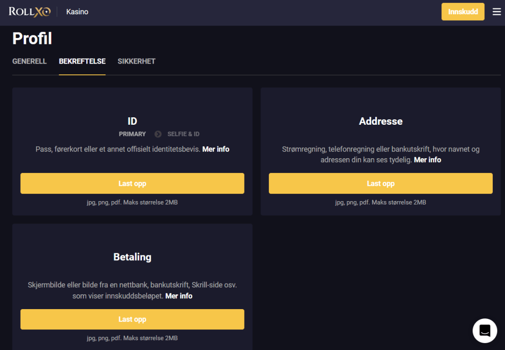 RollXO Casino login