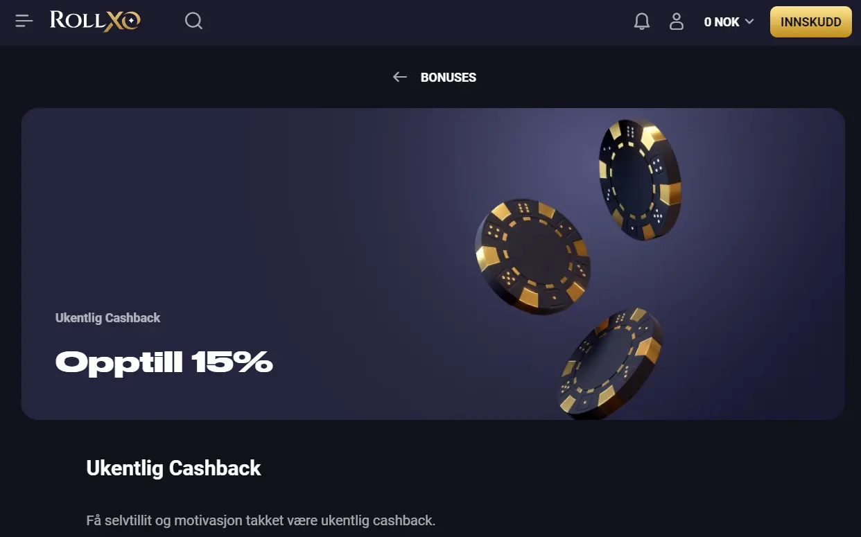 Roll XO Casino bonus