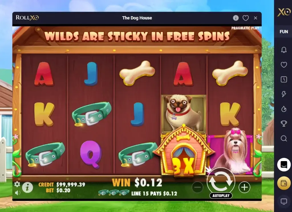 The Dog House spill på Roll XO